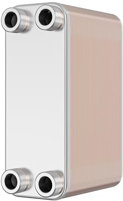 Wiltec Wärmetauscher 50 Platten, max. 285 kW, 12 m³/h 2,50 l je Durchgang, Plattenwärmetauscher aus Edelstahl als Wärmeüberträger