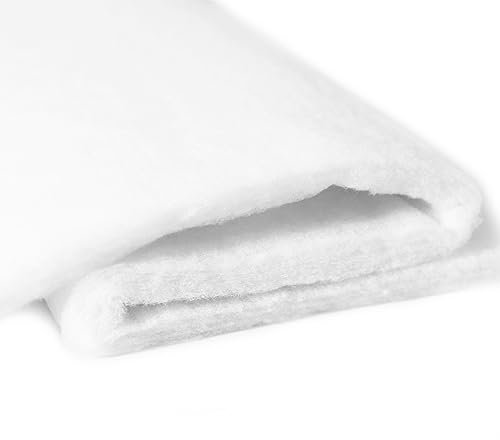 Kissenoutlet24 Volumenvlies 1,6m breit 300g/m² ca. 30-38mm dick 100% Polyester Thermisch verfestigt ohne chemische Bindemittel Meterware Rollenware