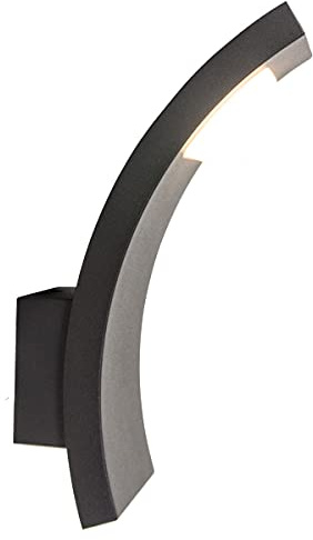 Trio Leuchten LED Außen-Wandleuchte, Aluminiumguss, inklusiv 6 W, Höhe 22 cm, anthrazit 220260142, Schwarz