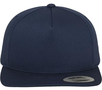 FLEXFIT Cappellino Snapback, Cappellino da Baseball Snapback Cap, Berretto da Baseball Classico con Fodera Frontale, Cotone Twill, Blu (Navy), Unisex, Taglia Unica
