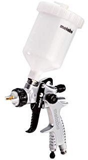 metabo Druckluft-Farbspritzpistole FSP 600 HVLP, 2 bar Lackierpistole | Inkl. 0,6 l Fließbecher, 1,3 mm Edelstahl-Düse & Stecknippel, 170 l/min, für wasserlösliche & lösungsmittelhaltige Lacke