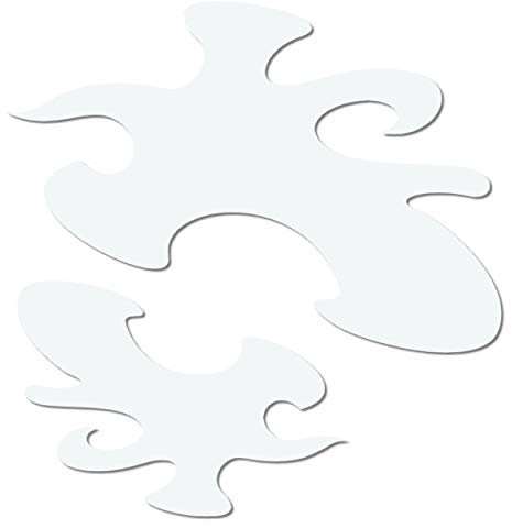 Herterich Products | Airbrush Schablonen Set 2-teilig für Flames Flammen | Tattoo und Graffiti Stencil Vorlage | Lasergeschnittene Präzision | Wiederverwendbar und Lösemittelresistent | 30x20cm