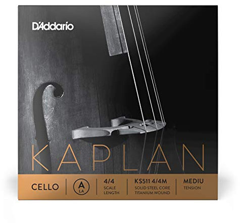 D'Addario Kaplan Cello-Saite - Einzelsaite A - KS511 4/4M - Cellosaiten - 4/4 Skala, Mittlere Spannung