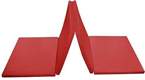 Grevinga®-FUN Klappbare Turn- und Spielmatte KLIPP-KLAPP (RG 35) | 200 x 100 x 8 cm | ROT