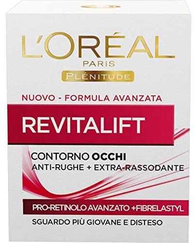 L'Oréal Paris Contorno Occhi Revitalift, Azione Anti-Rughe con Pro-Retinolo Avanzato, 15 ml