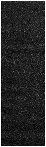 Safavieh Alfombra Shag Sala de Estar, Comedor, Dormitorio - California Shag Collection, Pelo Largo, Negro, 69 X 152 cm