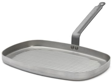 DE BUYER -5540.38 -poele grill rectang. queue f. 38x26cm, Gris