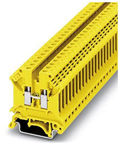 PHOENIX CONTACT UK 5 N YE Durchgangsklemme, 2 Anschlüsse, 0.2 mm²-6 mm² Querschnitt, 24-10 AWG, 6.2 mm Breite, Gelb, 50 Stück