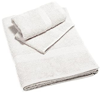 Caleffi – Juego de Toallas Baño 100% Algodón – Set 2 Piezas: 1 Toalla Lavabo 50x100 cm + 1 Toalla Invitado 40x60 cm – Suaves, Absorbentes y Lavables - Toallas Baño Completo - Ducha