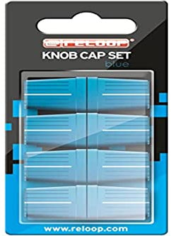 Reloop Knob Cap Set blue - 8 boutons, Revêtement en Caoutchouc pour une Meilleure prise en main, Compatible avec la plupart des mixeurs et contrôleurs pour DJ, Bleu KNOB-CAP-BLUE