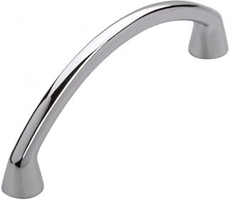 SIRO Möbelgriff Halberstadt, Modern, Druckguss chrom glänzend, 73 mm x 21 mm x 9 mm, LA 64 mm, 912-73ZN1