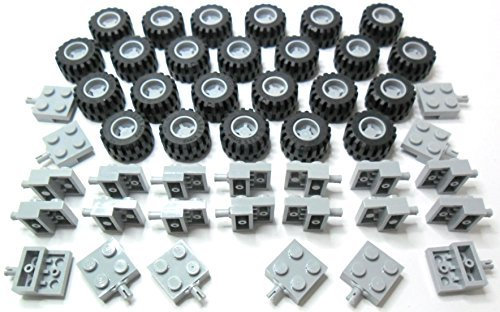LEGO - Reifen, Felgen und Achs-Set hellgrau. 72-teilig. Lieferung erfolgt wie abgebildet in Blisterpackung.