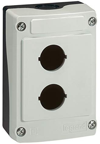 Legrand 024202 Boîte à Boutons Vide, Osmoz 2 Trou, Gris