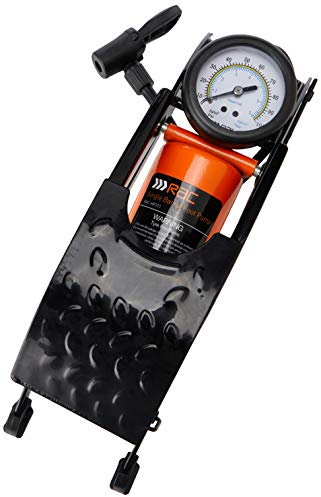 Hilka RAC-HP211 Heavy Duty Single Barrel Foot Pump, Orange/Black