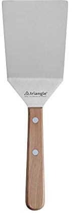 triangle Palette gewinkelt Kirschbaum, 12 cm - Profi-Küchenpalette | Edelstahl DIN 1.4021, gehärtet – konischer Schliff, Funktionspolitur – handgenietet, Made in Germany/Solingen
