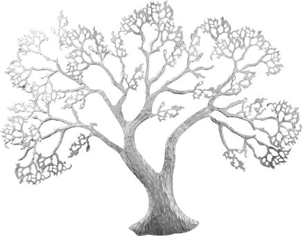 GILDE Wand Deko Wandrelief Baum - Deko Wohnzimmer - 78 x 62 cm