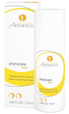 AESTHETICO phytocare, 50 ml | Klärende Gelcreme für fettige, unreine Haut, reguliert Fettglanz, mattiert, spendet Feuchtigkeit und zieht schnell ein