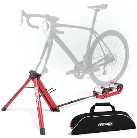 Feedback Sports Omnium Trainer, faltbar, mit Transporttasche, Unisex, Erwachsene, Rot eloxiert, Einheitsgröße