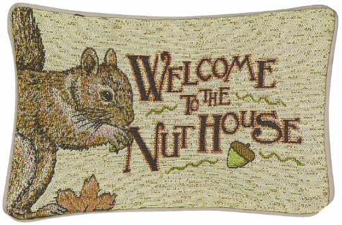 Manual Nuthouse 12.5 x 8.5-Inch Decorative Throw Pillow