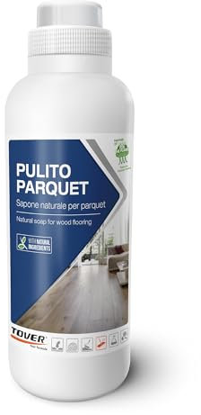 TOVER, Pulito Parquet, Detersivo Parquet verniciati e oliati, Detergente neutro per pavimenti in laminato, SPC, LVT, 1 L