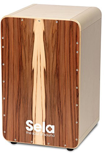 Sela CaSela Snare Cajon Satin Nuss SE 002A - Edelfurnier Spielfläche, spielfertig aufgebaut