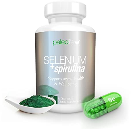Boost Concentration, Memory and Energy with Premium Selenium + Spirulina - Premium Antioxidant Supplement for Brain Function - 60 Day Supply (60 Capsules) - (1-Pack)