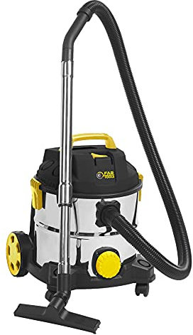Fartools NET-UP20I Aspirateur liquides et poussières 1400 W Noir/Jaune/Gris Métal