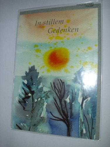 Trauerkarte Beileidskarte Aufrichtige AnteilnahmeIn stillem Gedenken Karte mit Sonne und Bäume als Abbildung und Umschlag (Grau) = 1 Stück