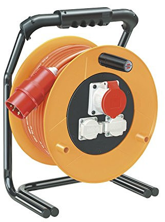 Brennenstuhl 1316308 Kabeltrommel, K35 5G2.5, IP44, Länge 30 m, Type Brobusta CEE 1