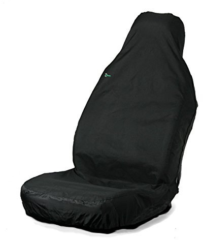TOWN & COUNTRY COVERS | 3D Universal Stretch Car Seat Cover, Large Front Seat Cover, Heavy Duty, Waterproof, Van Seat Covers, Designed in the UK, Car Seat Covers, Oil & Mud Resistant, Large, Black