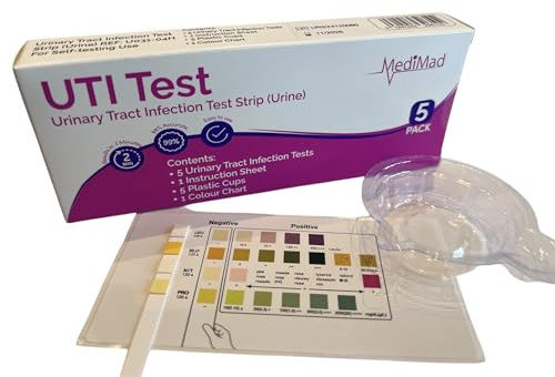 10 Pack - Urinary Tract Infection Urine Test Strips Tests 4 Key UTI Indicators, Leukocytes, Nitrites, Protein & Blood.