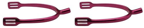 ARBO-INOX Sporen Reitsporen Edelstahlsporen,lila,rot,blau,grün,Gold,Purple,schwarz, Länge 30mm, Farbe pink
