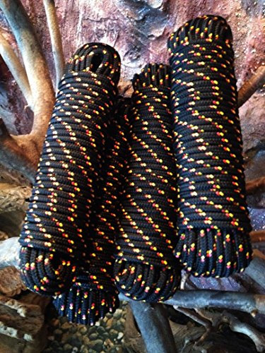 Machermann Nr.38 Schwarzes Tauwerk 10 mm x 30 m,Seil,Leine,Reepschnur,Reepseil,Schnur,Band,Tauwerk,Tau,Polypropylen Seil, Polypropylenseil, Bootsleine,Ankerleine,Festmacher,Allzweckseil, Segeltauwerk