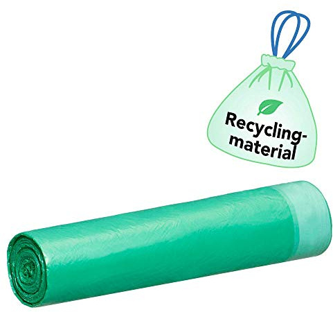 Zugband - Bolsas de basura (60 L, 100 unidades), color verde