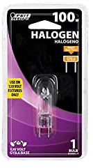Feit Electric T4 Halogen Bulb 100W GY8.6, 3000K, 1600 Lumens, Dimmable