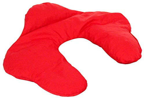 Kirschkernkissen (42x36 cm) aus Baumwolle, 1,4 kg. Das Wärmekissen auch Nackenkissen und Kirschkern Nackenhörnchen für Ofen, Mikrowelle, Heizung und Kachelofen.