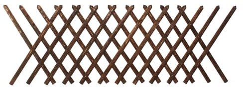 Jägerzaun/Jägerzäune Vorgartenzaun im Maß 250 x 80 cm (Breite x Höhe) aus Kiefer/Fichte Holz mit brauner Druckimprägnierung