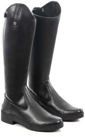 Brogini Adults Modena Synthetic Wide Long Boots (6 UK) (Black)
