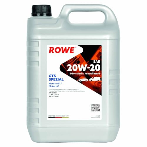 ROWE Hightec GTS Spezial SAE 20W-20-5 Liter PKW-Motoröl, mineralisch (HC-Synthese) |Made in Germany | 20023-0050-99, Hightec Gts Spezial SAE 20W-20