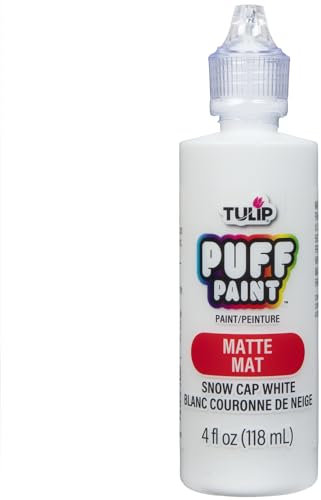 Tulip 15554 Fabric Paint, 4oz , Snow Cap White