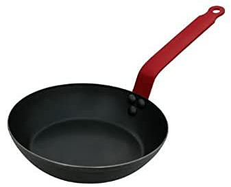 De Buyer 5305,28 Acero Sartén, 28 cm de diámetro, mango rojo
