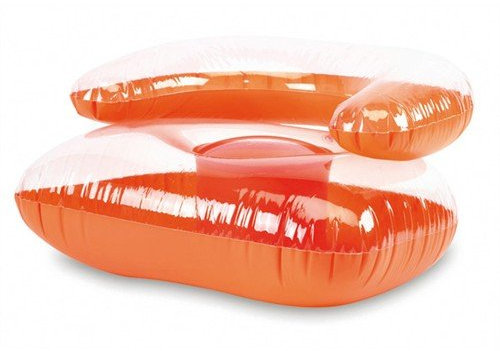 geschenkartikel-shopping Aufblasbarer Poolsessel Loungesessel in orange - transparent von noTrash2003