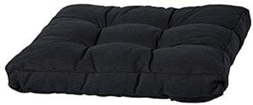 Madison Loungekissen Florance 73x73 cm Basic Black | 10 cm Dick, Sitzkissen, Schaumfüllung, Baumwollmischgewebe