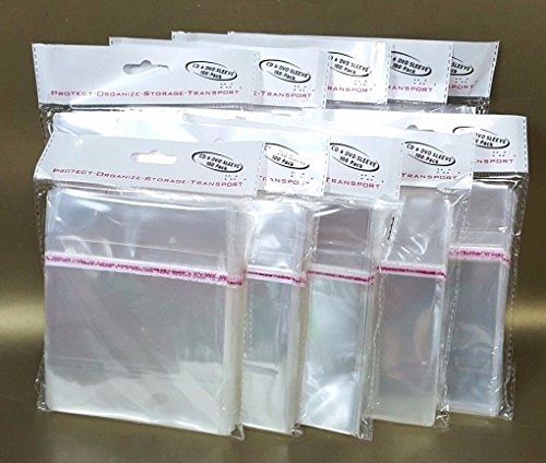 1000 CD DVD Clear Plastic Sleeve with Sealable Flap New