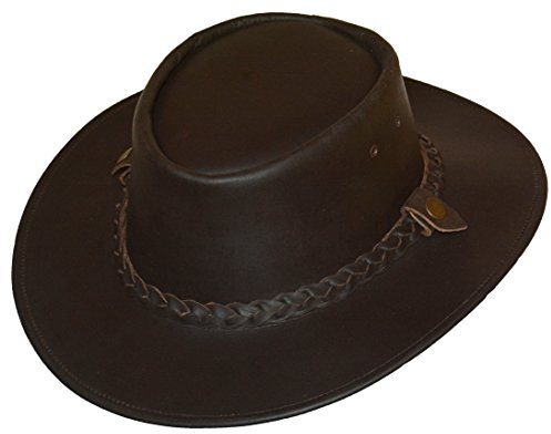 Black Jungle Sorrento Lederhut Westernhut aus bestem Vollleder (Braun, S)