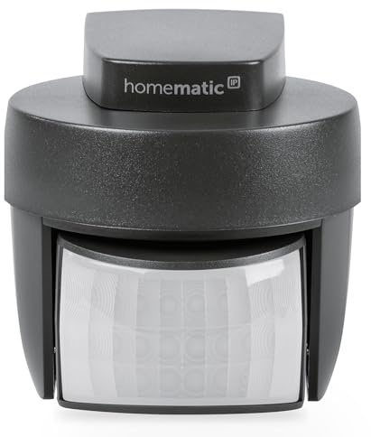 Homematic IP Smart Home Bewegungsmelder mit Dämmerungssensor – außen, anthrazit, Zubehör für Smart Home, Bewegungserkennung, schaltet Leuchten, Energie sparen, 150574A0