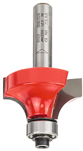 Bosch 1x Abrundfräser Expert for Wood (Radius 9.5 mm, Arbeitslänge 18 mm, Professional Zubehör Fräsen)