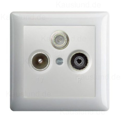 Komplett-Set GIRA, TV-SAT-Radio-Anschluss -weiß-