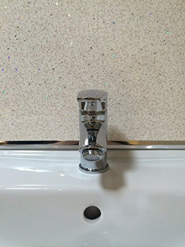 DBS Beige Sparkle 8mm Wall Cladding Ceiling Kitchen Sparkly Bathroom Panels PVC Wet Wall (6 Pack)