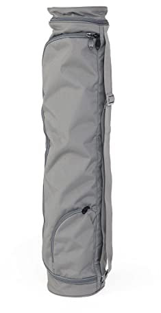 Bodhi Yogatasche ASANA Bag 60 | Spritzwasserfeste Sporttasche | Außentaschen für extra Platz | Polyestertasche für Yogamatten & Zubehör | Yogamattentasche für 60 cm breite Matten | schiefergrau